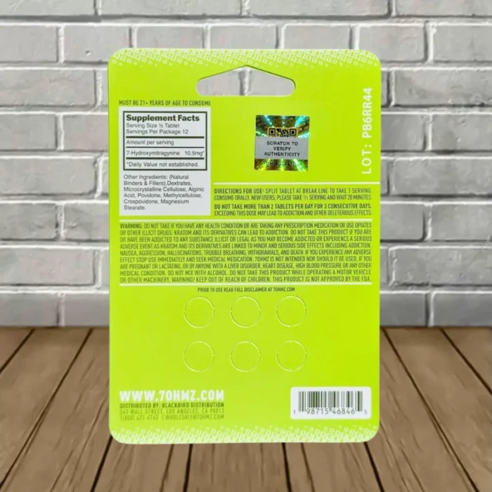 7OHMZ-7-hydroxymitragynine-Rapid-Formula-Tablets-21mg-6ct-Single-Blister-Pack-Supplement-Facts 7OHMZ-7-hydroxymitragynine-Rapid-Formula-Tablets-21mg-6ct-Single-Blister-Pack-Supplement-Facts