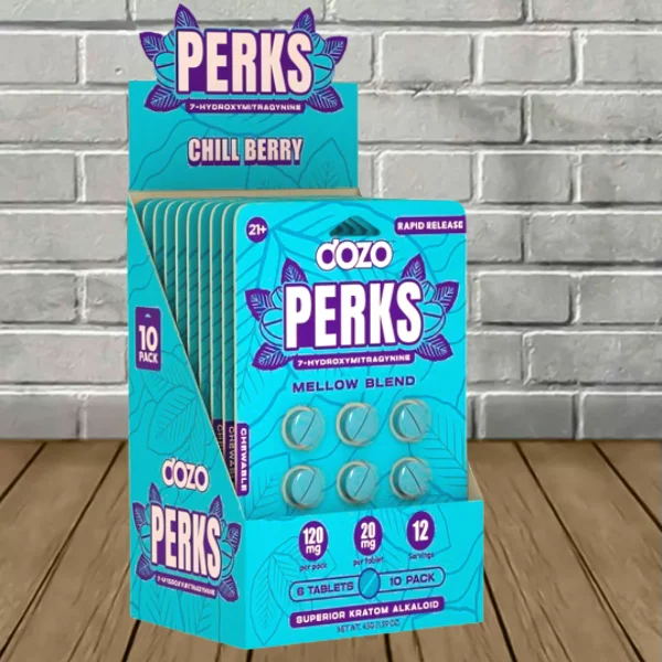 Dozo PERKS 7-Hydroxymitragynine Tablets 6ct Full Case