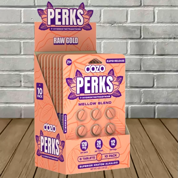Dozo-PERKS-7-Hydroxymitragynine-Tablets-6ct-Full-Case-10ct-Raw-Gold-Mellow-Blend Dozo-PERKS-7-Hydroxymitragynine-Tablets-6ct-Full-Case-10ct-Raw-Gold-Mellow-Blend