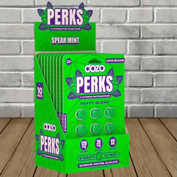 Dozo-PERKS-7-Hydroxymitragynine-Tablets-6ct-Full-Case-10ct-Spear-Mint-Party-Blend Dozo-PERKS-7-Hydroxymitragynine-Tablets-6ct-Full-Case-10ct-Spear-Mint-Party-Blend