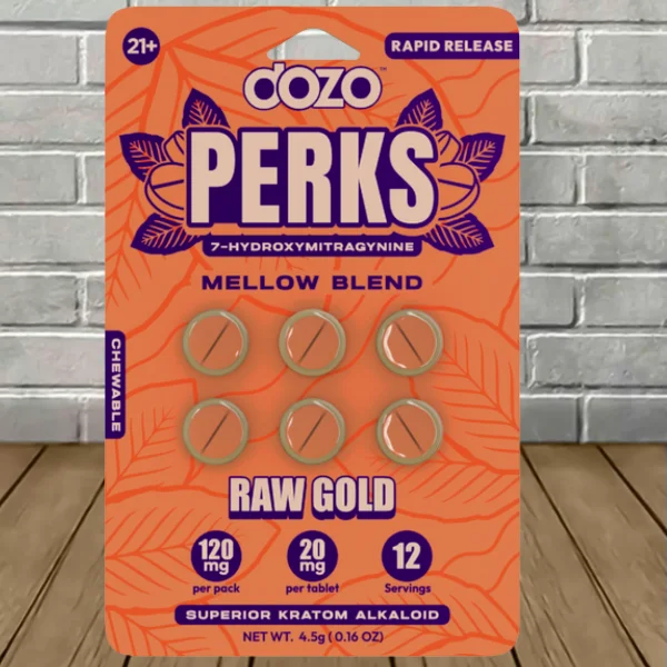 Dozo-PERKS-7-Hydroxymitragynine-Tablets-6ct-Raw-Gold-Mellow-Blend Dozo-PERKS-7-Hydroxymitragynine-Tablets-6ct-Raw-Gold-Mellow-Blend