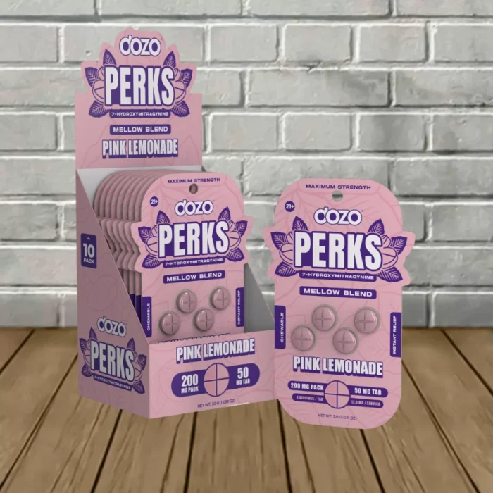 Dozo-PERKS-Extra-Strength-7-OH-Extract-Tablets-Full-Case-10ct-Pink-Lemonade-Bulk Dozo-PERKS-Extra-Strength-7-OH-Extract-Tablets-Full-Case-10ct-Pink-Lemonade-Bulk