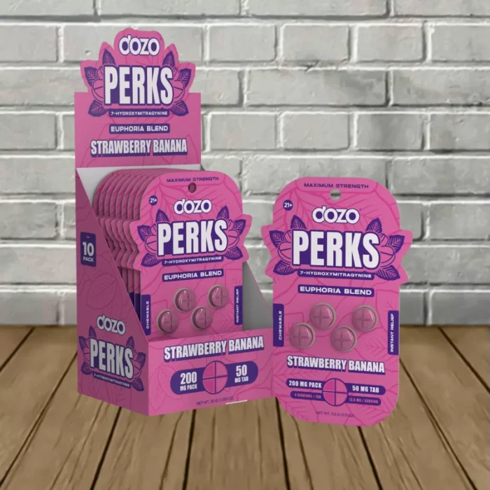 Dozo-PERKS-Extra-Strength-7-OH-Extract-Tablets-Full-Case-10ct-Strawberry-Banana-Bulk Dozo-PERKS-Extra-Strength-7-OH-Extract-Tablets-Full-Case-10ct-Strawberry-Banana-Bulk