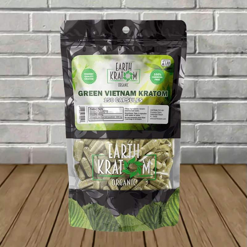 Earth Kratom Green Vietnam Capsules