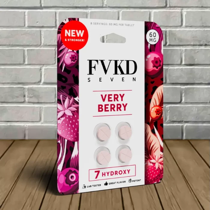 FVKD-Seven-7-Hydroxy-High-Potency-240mg-4ct-Very-Berry-Single-4ct-Blister-Pack FVKD-Seven-7-Hydroxy-High-Potency-240mg-4ct-Very-Berry-Single-4ct-Blister-Pack