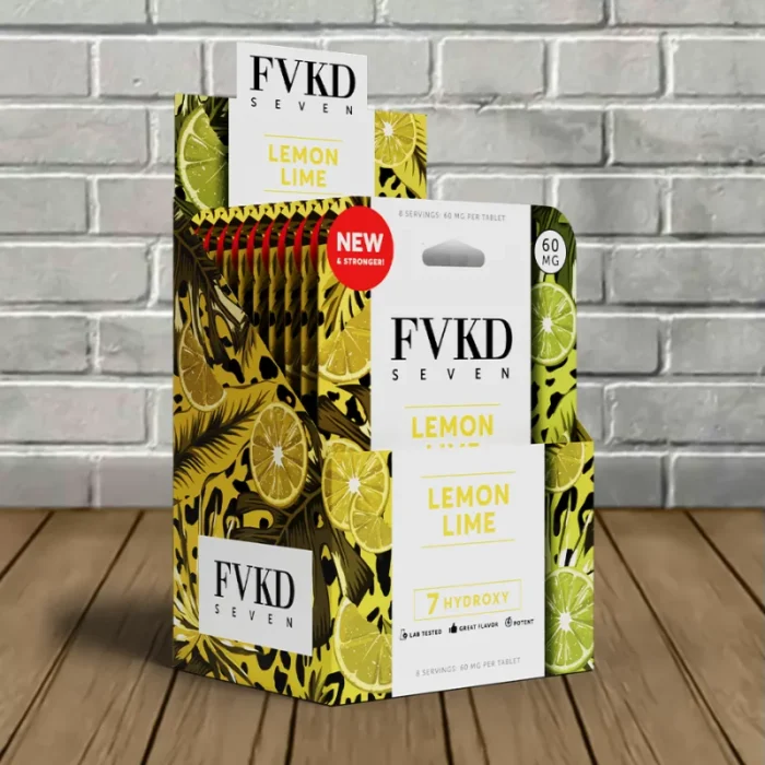 FVKD-Seven-7-Hydroxy-High-Potency-240mg-BULK-CASE-DEAL-Lemon-Lime-Single-4ct-Blister-Pack FVKD-Seven-7-Hydroxy-High-Potency-240mg-BULK-CASE-DEAL-Lemon-Lime-Single-4ct-Blister-Pack