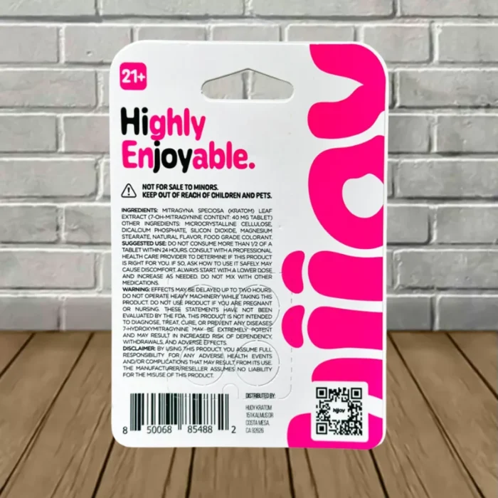 Hijoy-7-Hydroxy-Extra-Strength-40mg-Tablets-Strawberry-4ct-Blister-Pack-Supplement-Facts Hijoy-7-Hydroxy-Extra-Strength-40mg-Tablets-Strawberry-4ct-Blister-Pack-Supplement-Facts