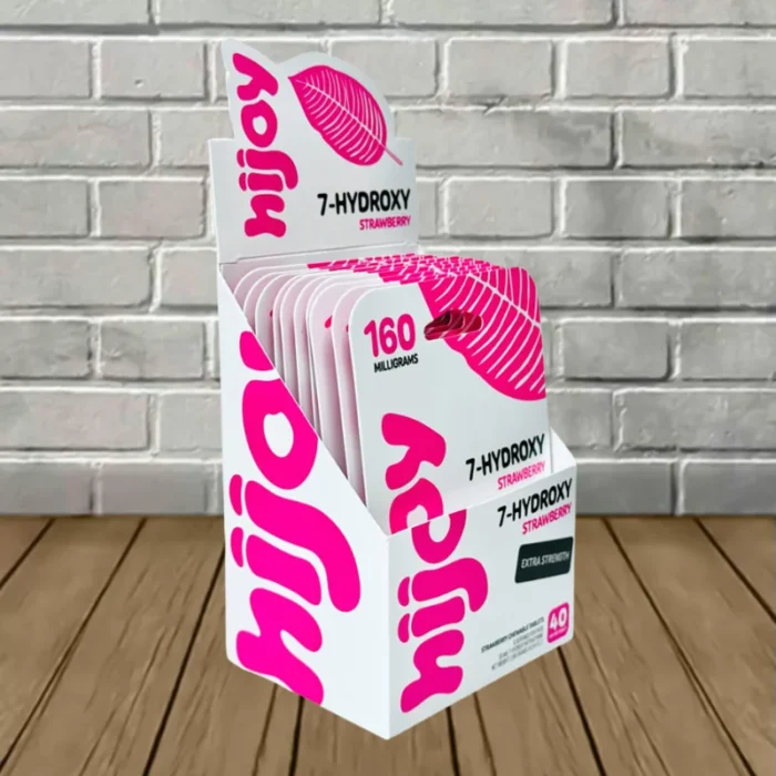 Hijoy-7-Hydroxy-Extra-Strength-BULK-DISPLAY-CASE-Strawberry-Bulk-Display-Case-10-Blister-Packs-40-Tablets-total Hijoy-7-Hydroxy-Extra-Strength-BULK-DISPLAY-CASE-Strawberry-Bulk-Display-Case-10-Blister-Packs-40-Tablets-total