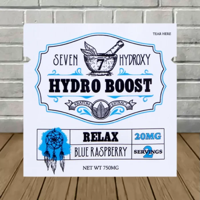 Hydro-Boost-7OH-Kratom-Extract-Tablets-20mg-Blue-Raspberry-RELAXED-Single-Pack