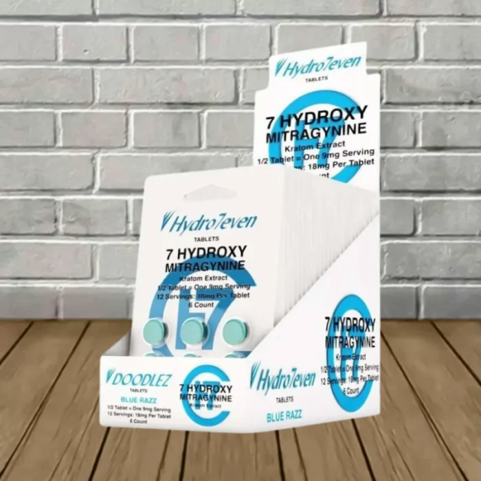 Hydro7even-7-Hydroxy-Tablets-Bulk-Case-Deal-Blue-Razz-20x-Blister-Pack-120-tablets