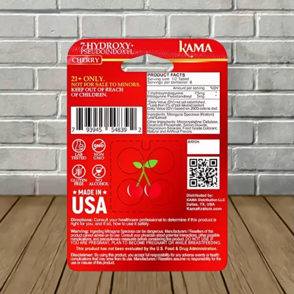 Kama-7-Hydroxy-Pseudo-Chewable-Tablets-100mg-Cherry-Supplement-Facts Kama-7-Hydroxy-Pseudo-Chewable-Tablets-100mg-Cherry-Supplement-Facts