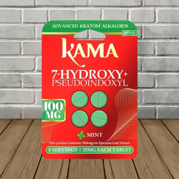 Kama-7-Hydroxy-Pseudo-Chewable-Tablets-100mg-Mint-4ct-Single-Blister-Pack Kama-7-Hydroxy-Pseudo-Chewable-Tablets-100mg-Mint-4ct-Single-Blister-Pack