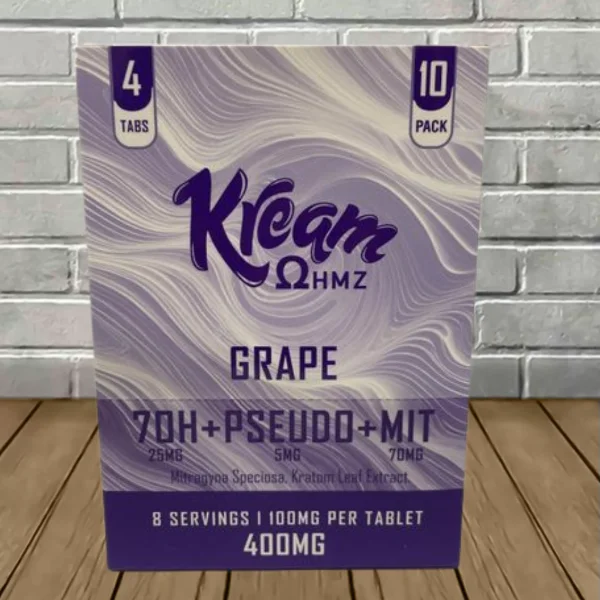 Kream-7OH-Pseudo-Mit-Extract-Tablets-Full-Case-10ct-Grape Kream-7OH-Pseudo-Mit-Extract-Tablets-Full-Case-10ct-Grape