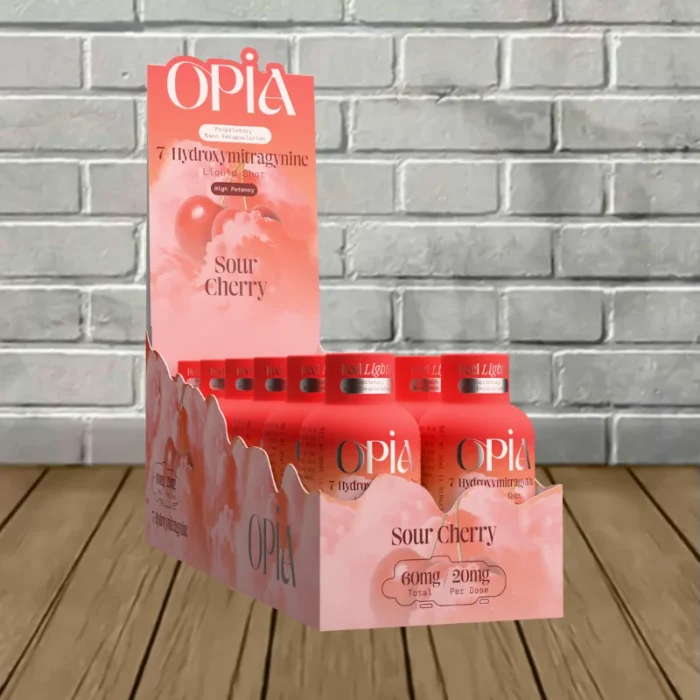 Opia-7-Hydroxy-High-Potency-Shot-60mg-Bulk-Case-Deal-Sour-Cherry-12-bottles-DISPLAY Opia-7-Hydroxy-High-Potency-Shot-60mg-Bulk-Case-Deal-Sour-Cherry-12-bottles-DISPLAY