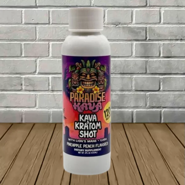Paradise Kava Kava + Kratom Liquid Extract Shot 2oz