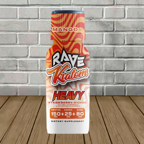 Rave Kratom HEAVY Kratom + Kanna + Gaba Shot 2oz
