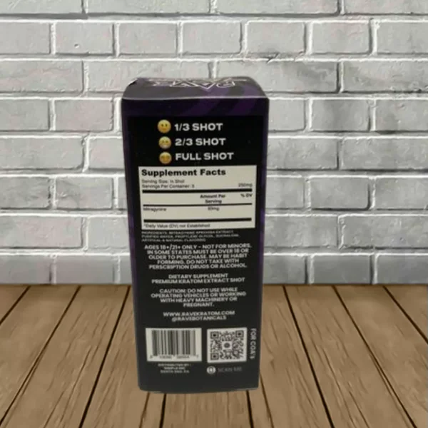 Rave-Kratom-Super-Strength-Blacked-Out-Shot-250mg-Single-Bottle-Black-Berry-30ml-Supplement-Facts Rave-Kratom-Super-Strength-Blacked-Out-Shot-250mg-Single-Bottle-Black-Berry-30ml-Supplement-Facts