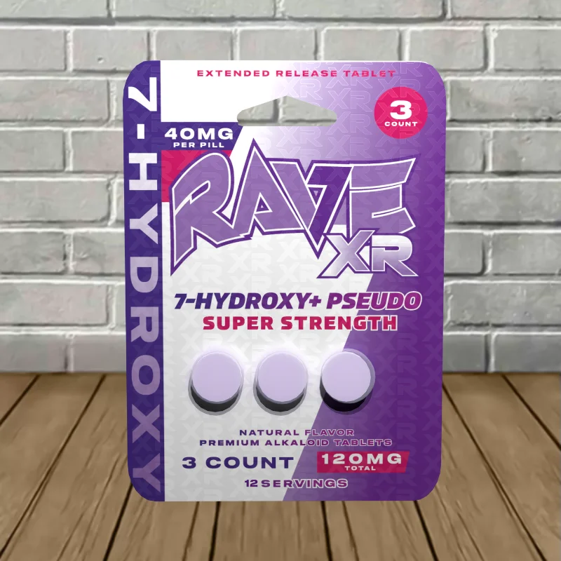 Rave XR 7-Hydroxy + Pseudo Super Strength Tablets