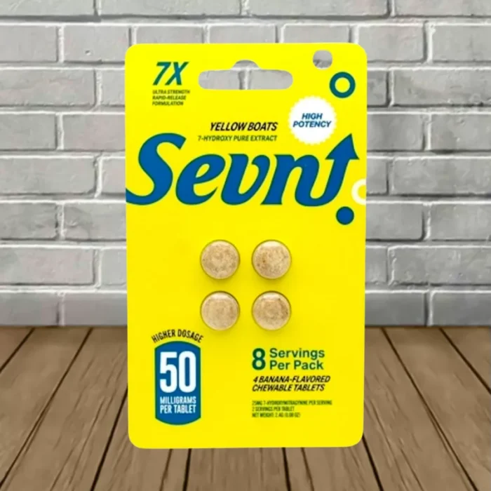 Sevn-7-Hydroxy-Tablets-High-Potency-4ct-50mg-Yellow-Boats-Banana-4ct-Blister-Pack Sevn-7-Hydroxy-Tablets-High-Potency-4ct-50mg-Yellow-Boats-Banana-4ct-Blister-Pack