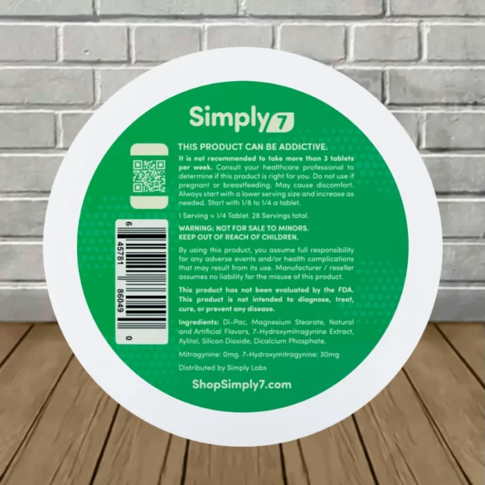 Simply7-7-Hydroxymitragynine-7ct-Extract-Tablets-Lemon-Mint-Single-Can-30mg-Green-back Simply7-7-Hydroxymitragynine-7ct-Extract-Tablets-Lemon-Mint-Single-Can-30mg-Green-back