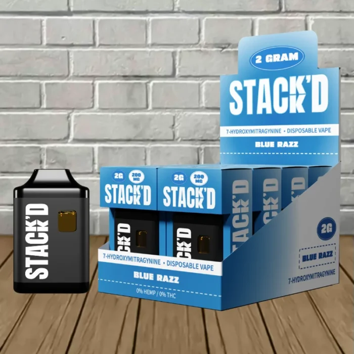 Stackd-7-Hydroxy-Vape-Bulk-Case-Deal-Blue-Razz-DISPOSABLE-Bulk-Deal-8ct-Display Stackd-7-Hydroxy-Vape-Bulk-Case-Deal-Blue-Razz-DISPOSABLE-Bulk-Deal-8ct-Display