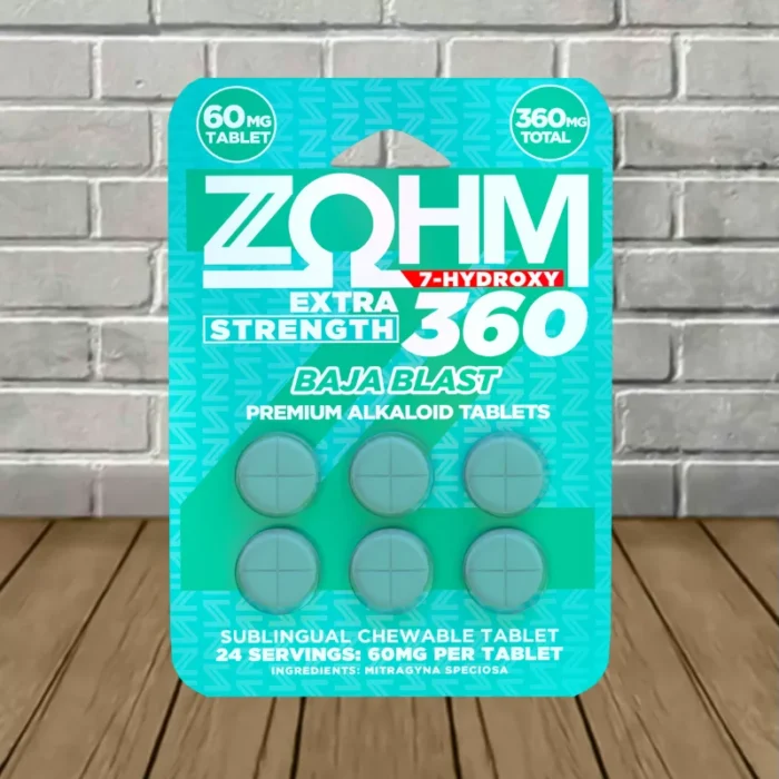 Zohm-7-Hydroxy-Extra-Strength-360mg-Baja-Blast-6ct-Single-Blister-Pack Zohm-7-Hydroxy-Extra-Strength-360mg-Baja-Blast-6ct-Single-Blister-Pack