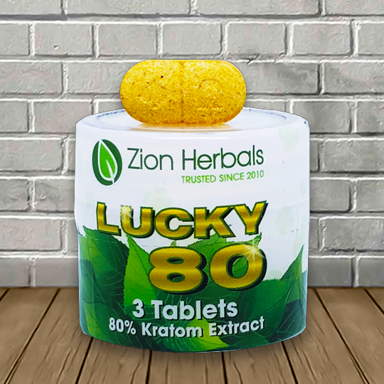 Zion Herbals Lucky 80 Kratom Extract Tablets
