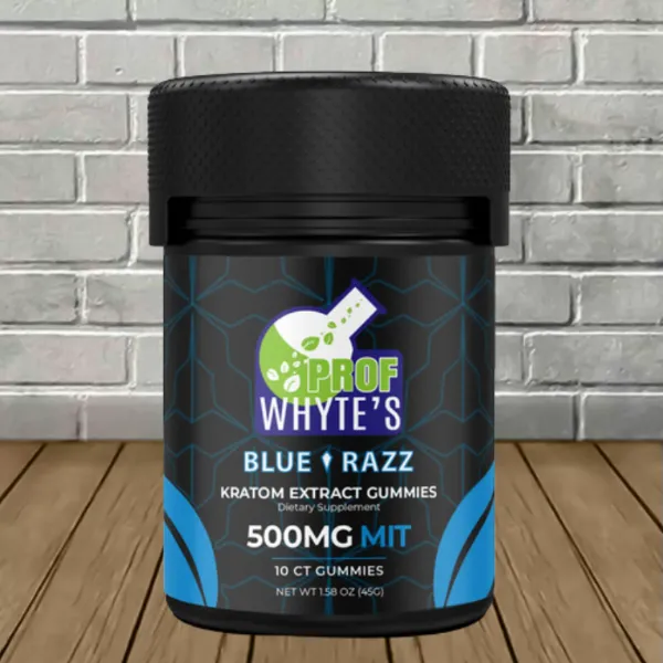 Prof Whyte's Kratom Extract Gummies 10ct Blue Razz