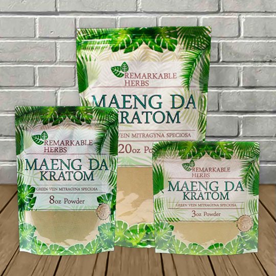 Remarkable Herbs Maeng Da Kratom Powder Green Vein